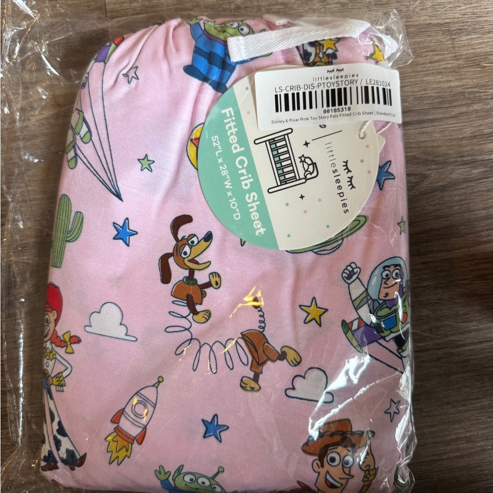 Little Sleepies Toy Story Pink Fitted Crib Sheet
